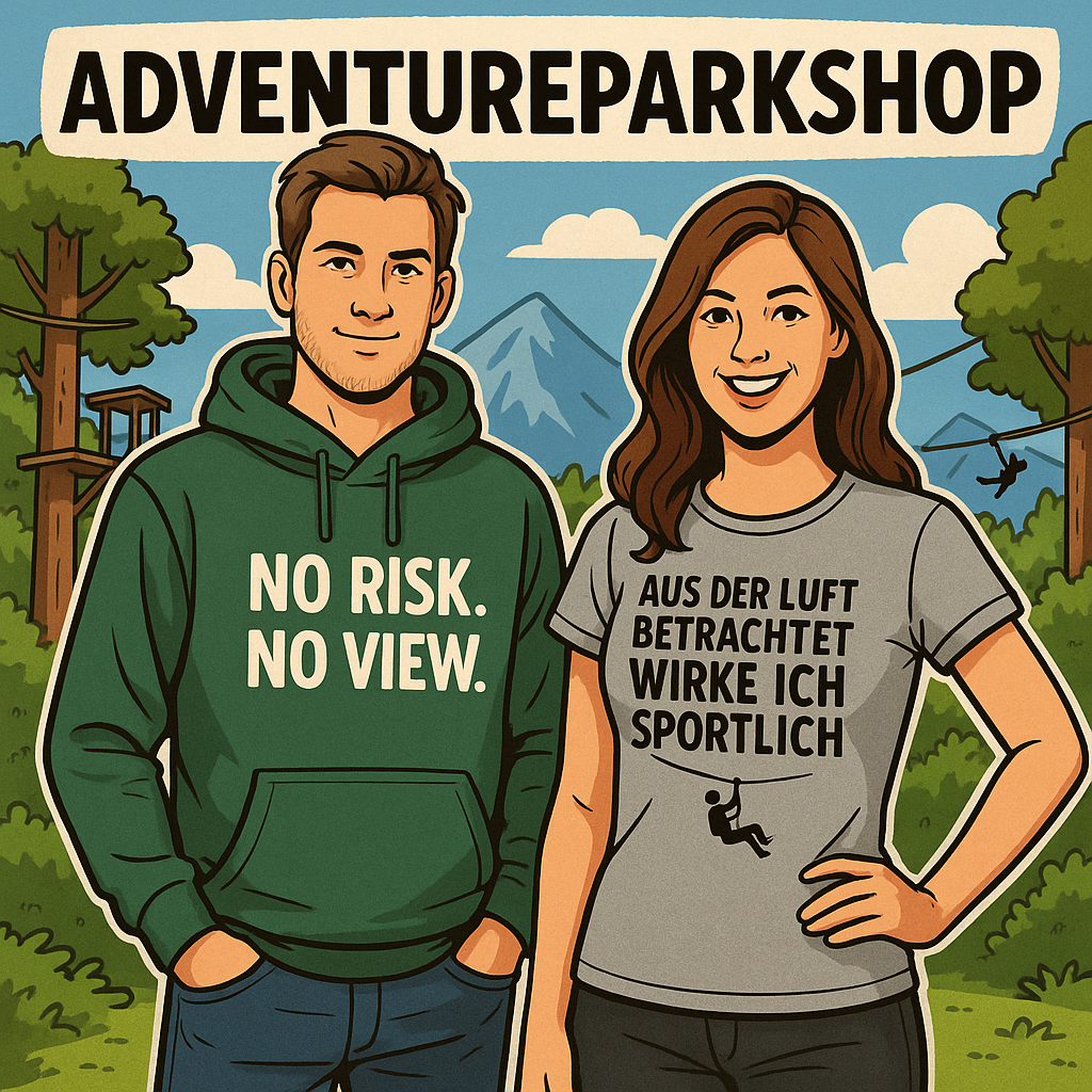 T-Shirts und Hoodies mit coolen und witzigen Sprüche vom Adventurepark