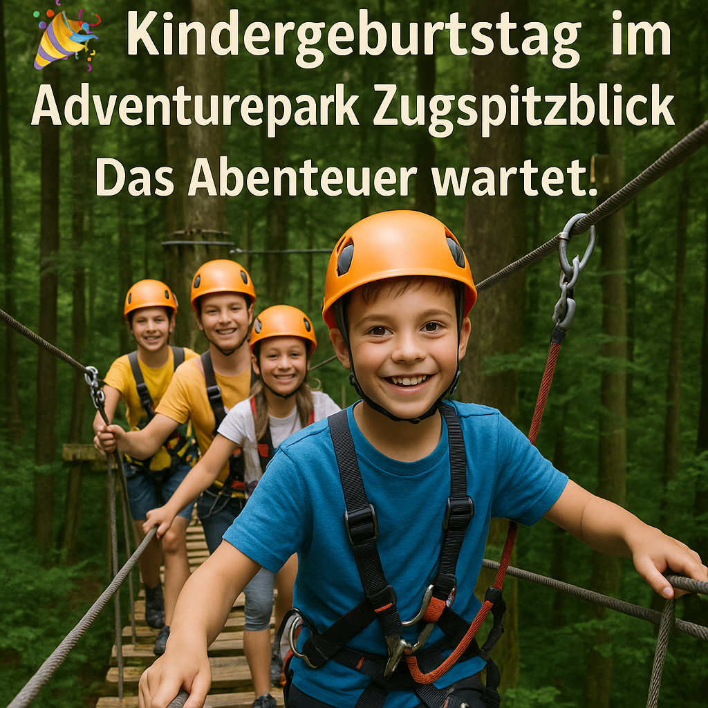 🎉 Kindergeburtstag im Adventurepark Zugspitzblick – das Abenteuer wartet!