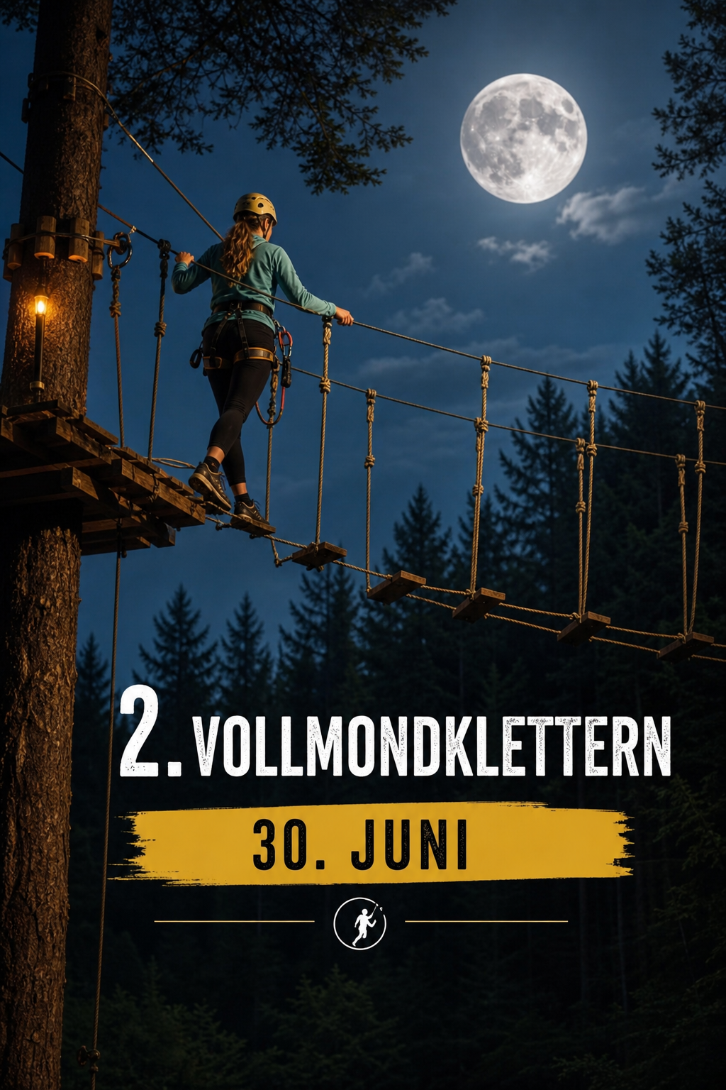 Morgen ist es wieder so weit: Vollmondklettern & Vollmond-Lasertag 🌕🌲