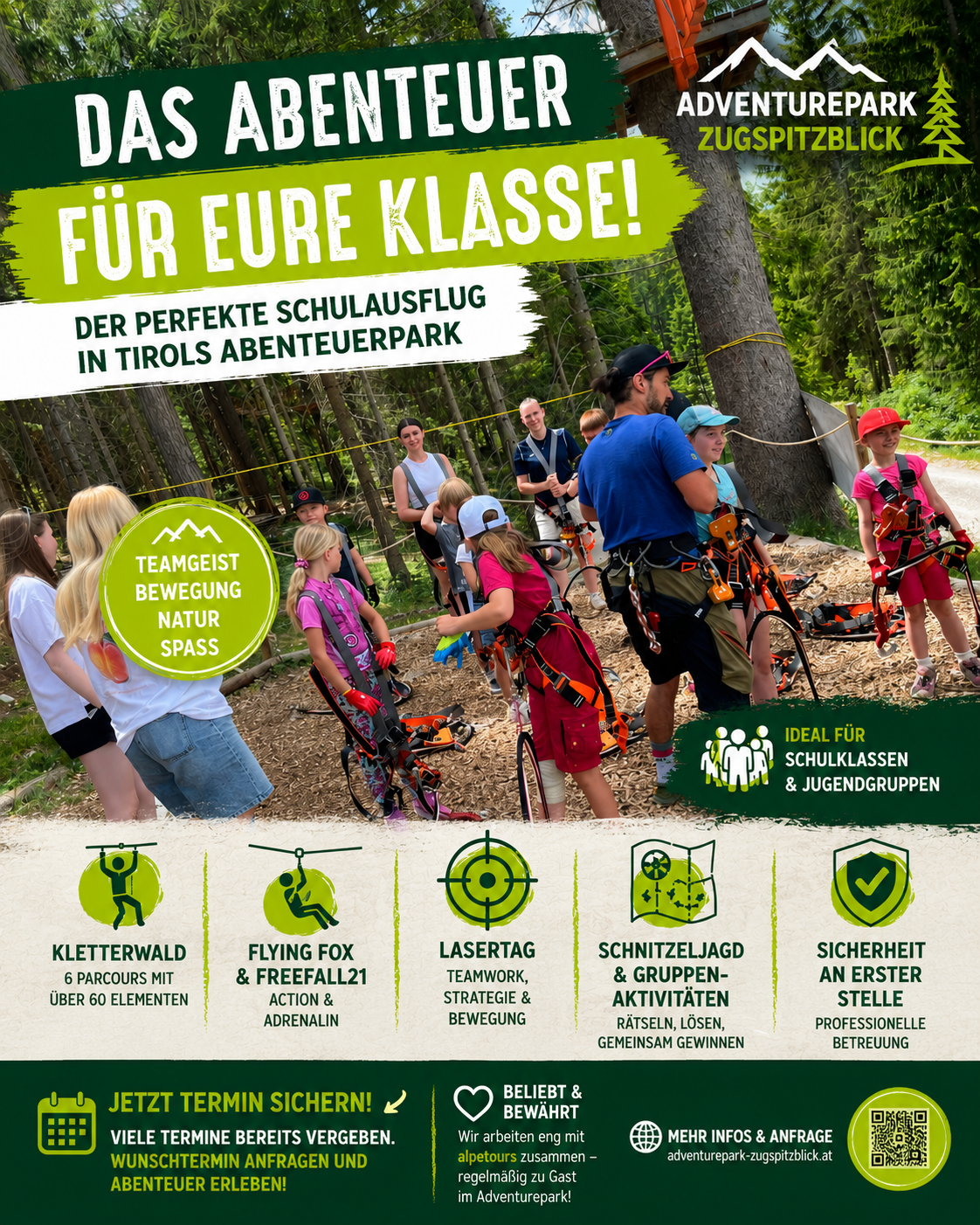 Schulausflug mit Action, Teamgeist und Naturerlebnis – Termine jetzt sichern