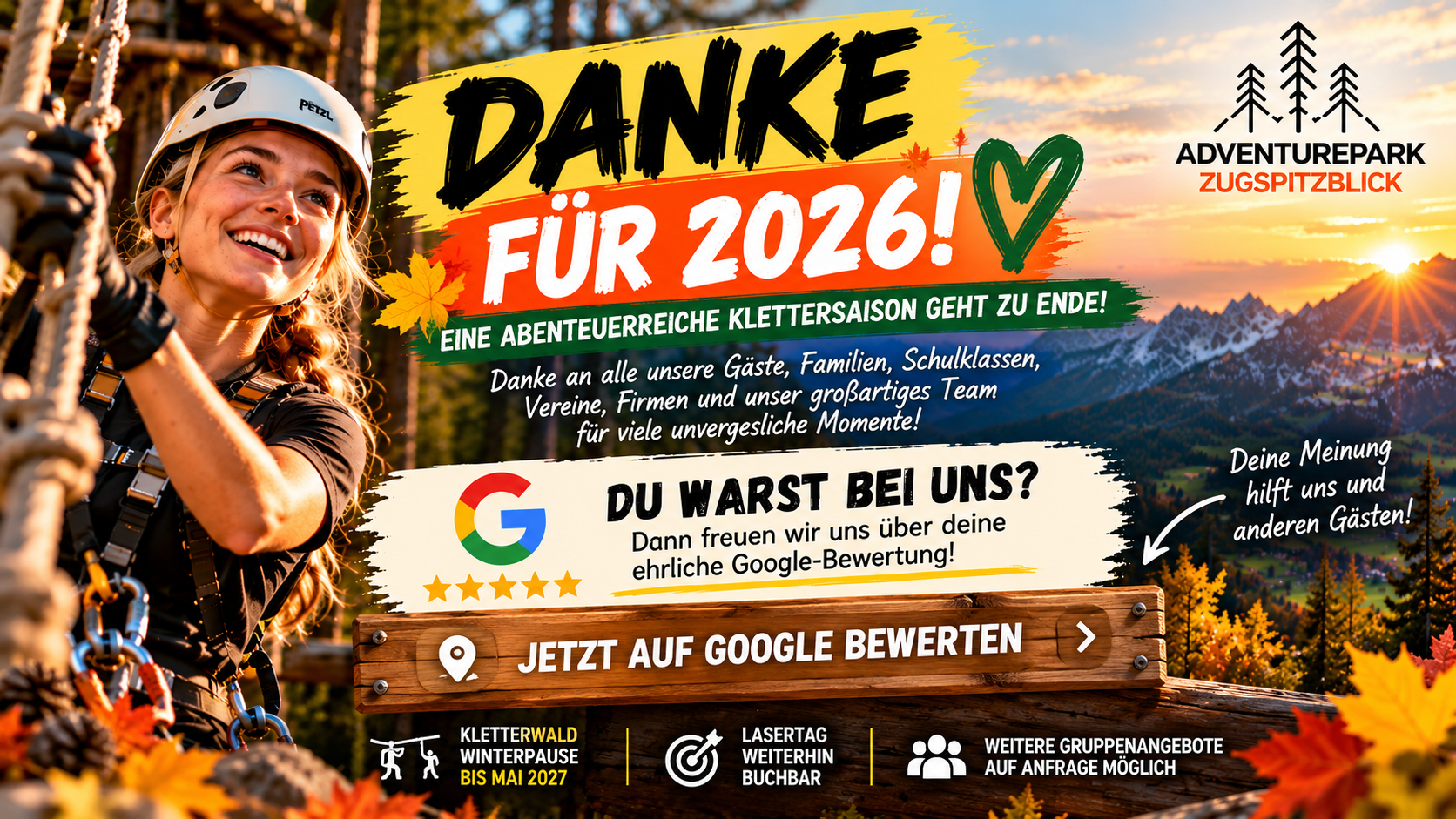 Danke für eine abenteuerreiche Klettersaison 2026! 🌲🧗